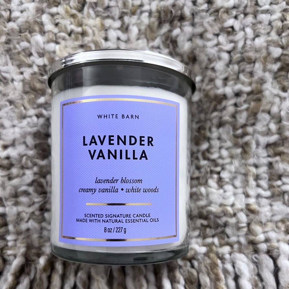 Bath and Body Works Lavender Vanilla Mason Jar Candle NWT